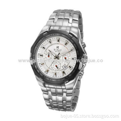 Silver Business Style Jewelry Watches with 3ATM Waterproof, Japan Movement, Solid Steel Belt